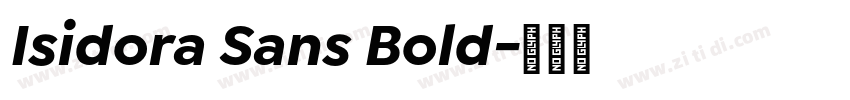 Isidora Sans Bold字体转换